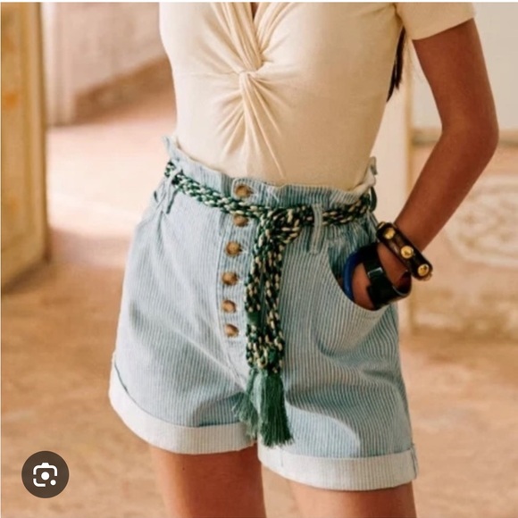 Sezane Silvia Belt in Green/White - Picture 3 of 3